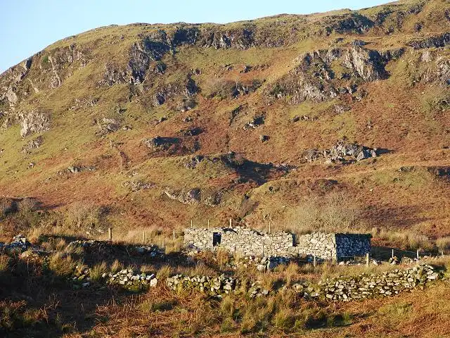 The shieling is a traditional practice of moving up to the high ground or moorland with livestock to live there for the summer.